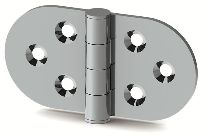 Stainless Leaf Hinge 72x38x2 mm