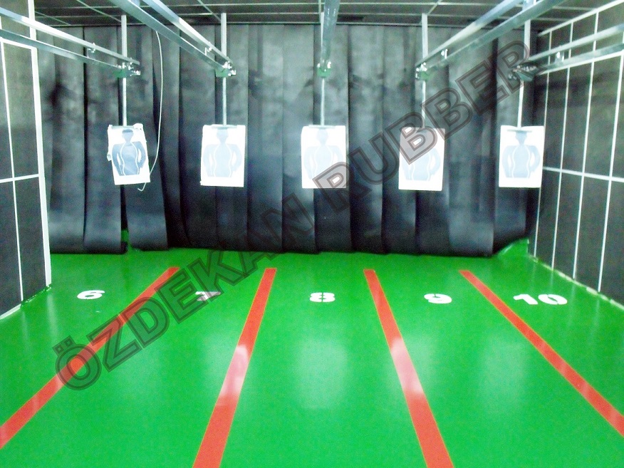 Shooting Range Curtain-Shooter Counter-Lead Tab Curtain