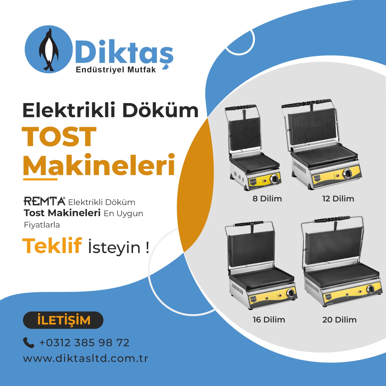 Ankara Sanayi tipi döküm tost makinaları fiyatları ve modelleri