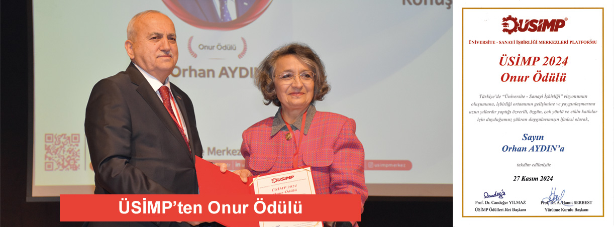 OSTİM Yönetim Kurulu Başkanı Orhan Aydın’a Onur Ödülü