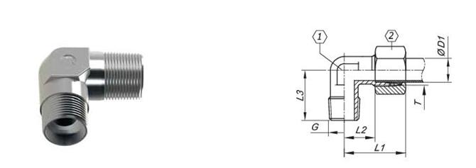 Block Interconnection Threaded Elbow