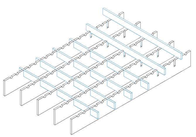 Half Fit Notched Grating