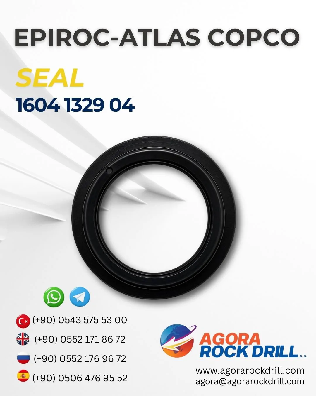 Epiroc – Atlas Copco - Seal - 1604 1329 04 - 1604132904 - 1604-1329-04