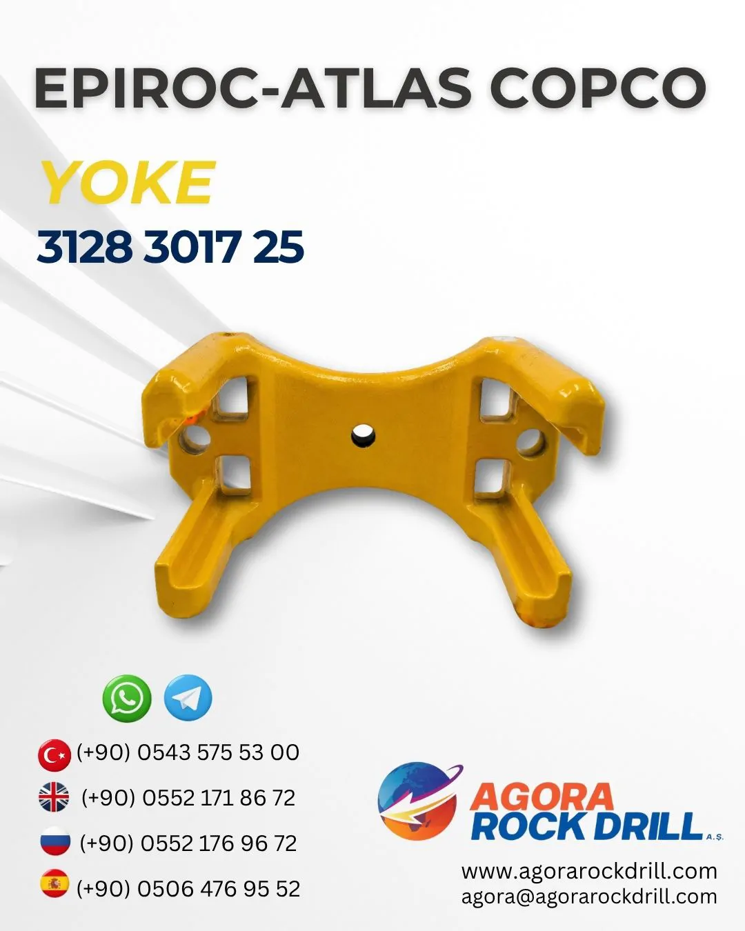 Epiroc - Atlas Copco - Yoke - 3128 3017 25 - 3128301725 - 3128-3017-25