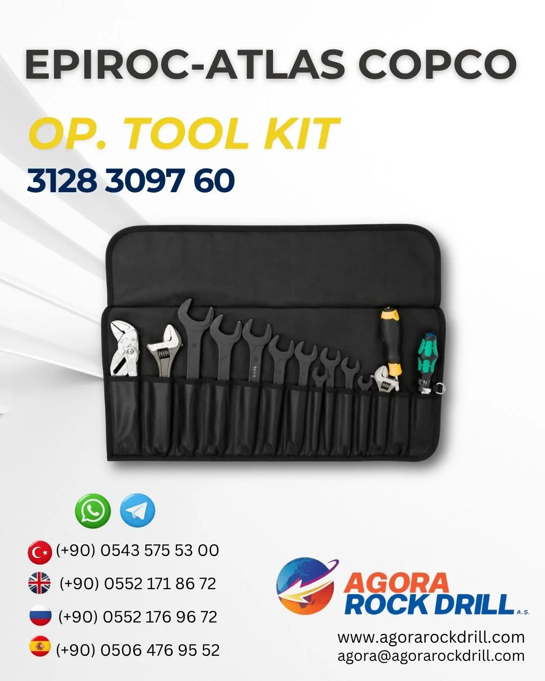 Epiroc - Atlas Copco - Tool Kit - 3128 3097 60 - 3128309760 - 3128-3097-60