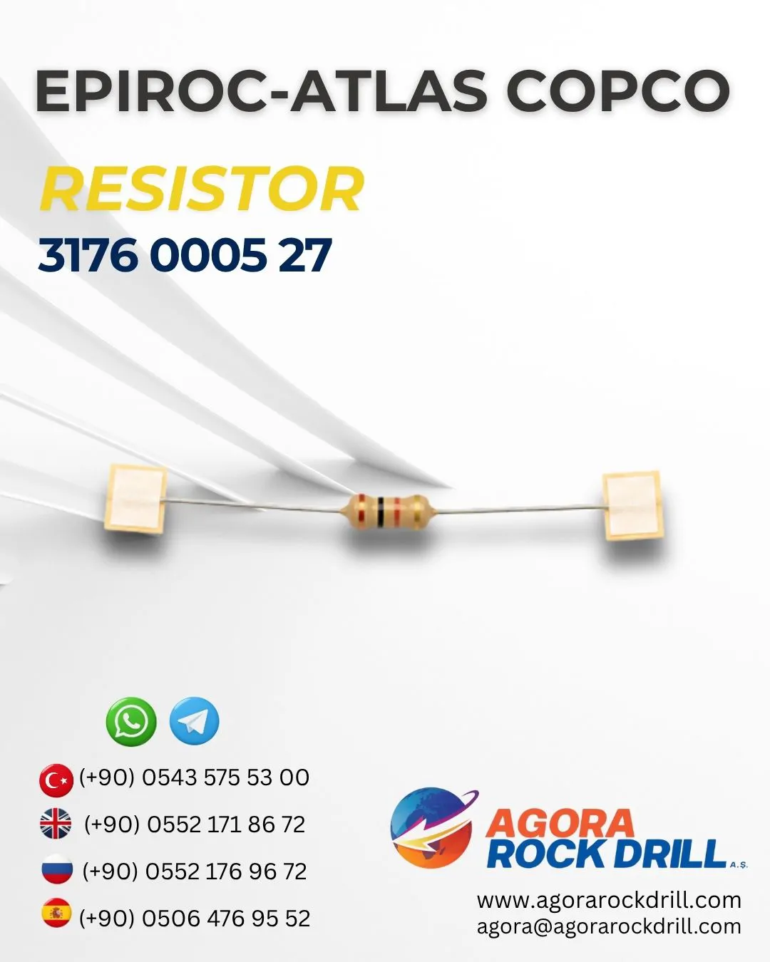 Epiroc – Atlas Copco - Resistor - 3176 0005 27 - 3176000527 - 3176-0005-27