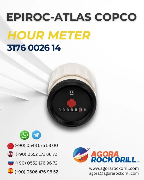 Epiroc – Atlas Copco - Hour Meter - 3176 0026 14 - 3176002614 - 3176-0026-14