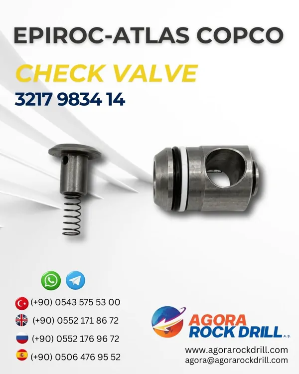 Epiroc - Atlas Copco - Check Valve - 3217 9834 14 - 3217983414 - 3217-9834-14