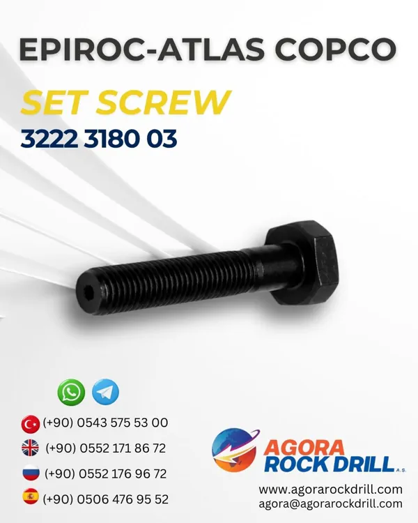Epiroc – Atlas Copco - Set Screw - 3222 3180 03 - 3222318003 - 3222-3180-03