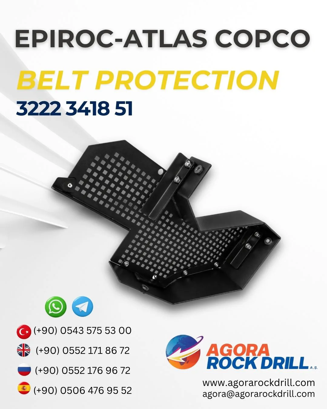 Epiroc - Atlas Copco - Belt Protection - 3222 3418 51 - 3222341851 - 3222-3418-51