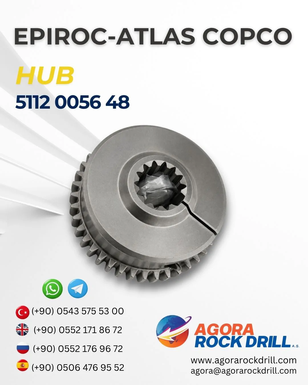 Epiroc - Atlas Copco - Hub - 5112 0056 48 - 5112005648 - 5112-0056-48