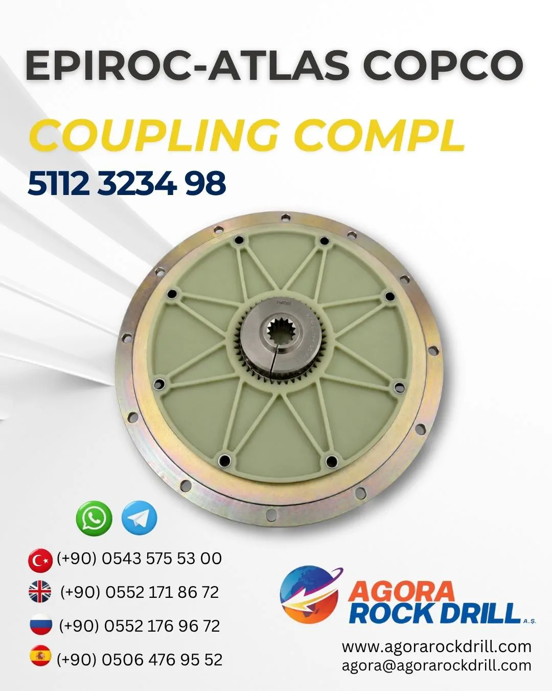 Epiroc - Atlas Copco - Coupling Compl - 5112 3234 98 - 5112323498 - 5112-3234-98