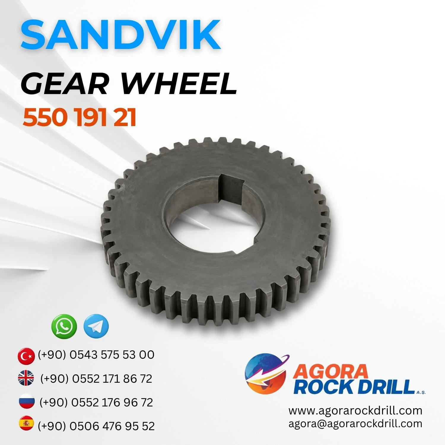 Sandvik - Gear Wheel - 550 191 21 - 55019121