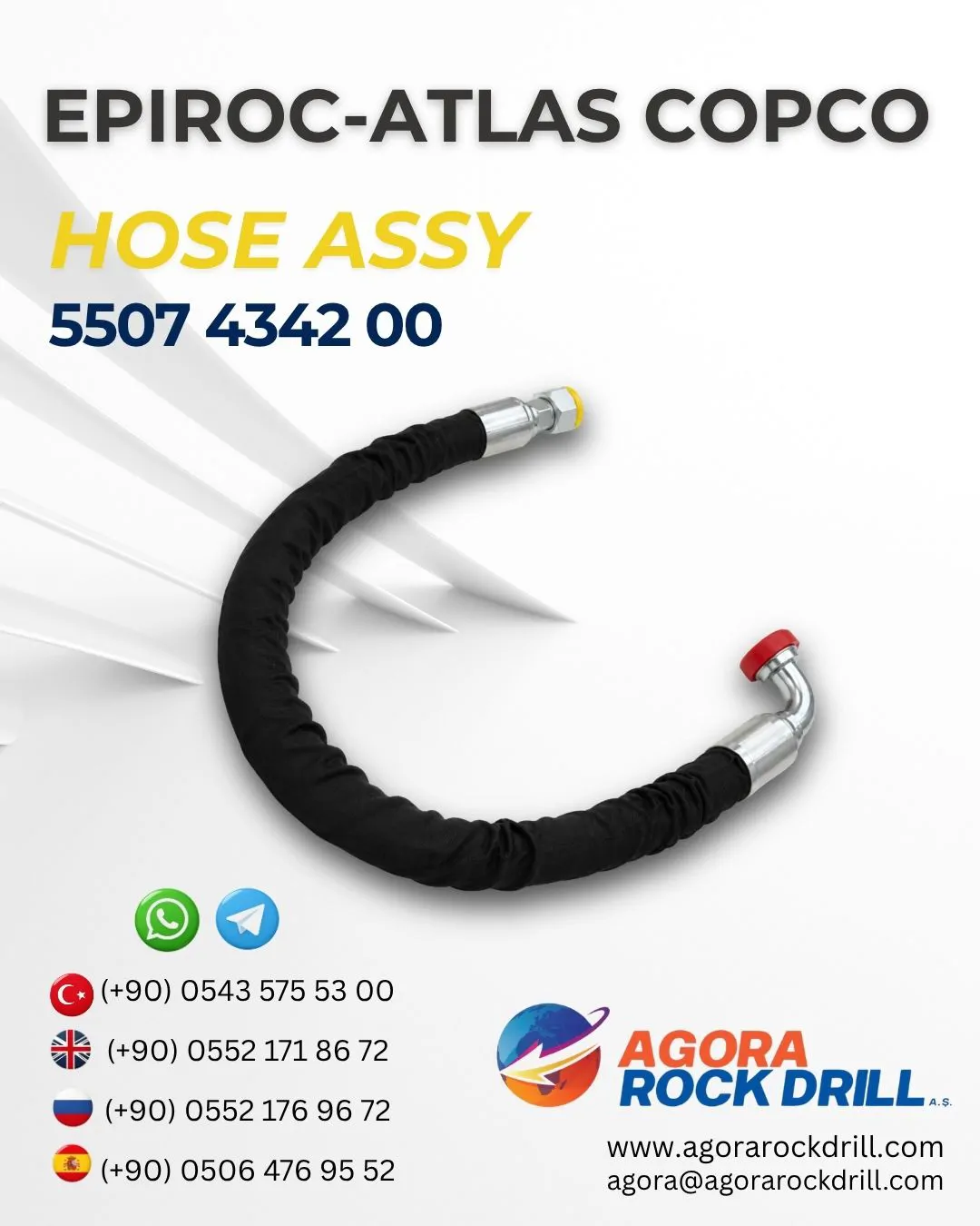 Epiroc - Atlas Copco - Hose Assy - 5507 4342 00 - 5507434200 - 5507-4342-00