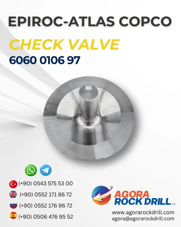 Epiroc – Atlas Copco - Check Valve - 6060 0106 97 - 6060010697 - 6060-0106-97