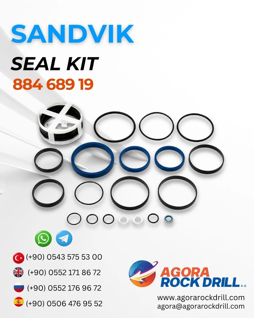 Sandvik - Seal Kit - 884 689 19 - 88468919