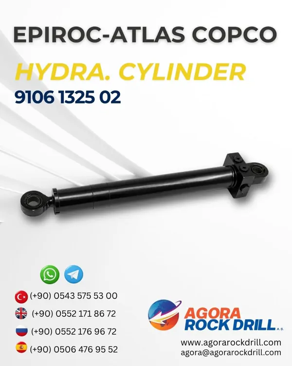 Epiroc – Atlas Copco - Hydraulic Cylinder - 9106 1325 02 - 9106132502 - 9106-1325-02