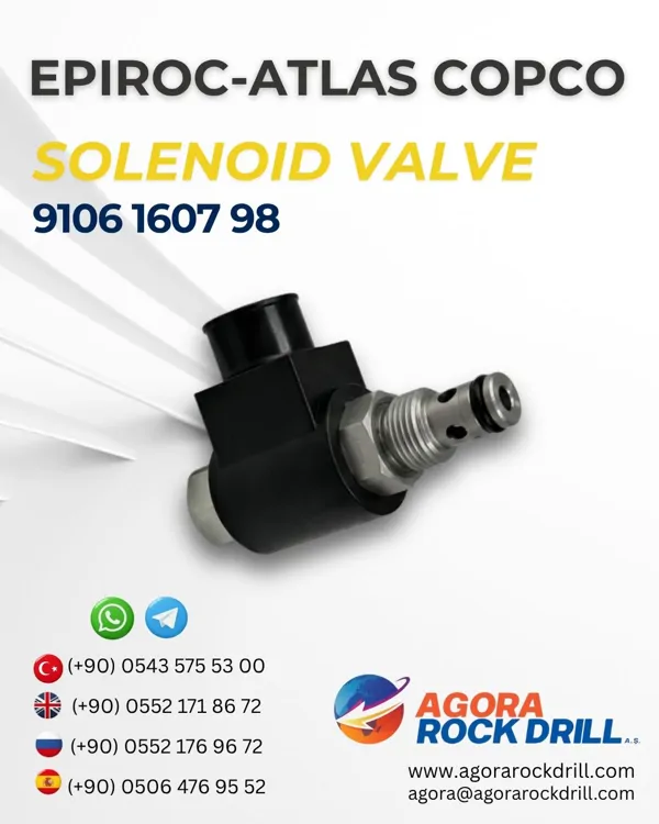 Epiroc – Atlas Copco - Solenoıd Valve - 9106 1607 98 - 9106160798 - 9106-1607-98