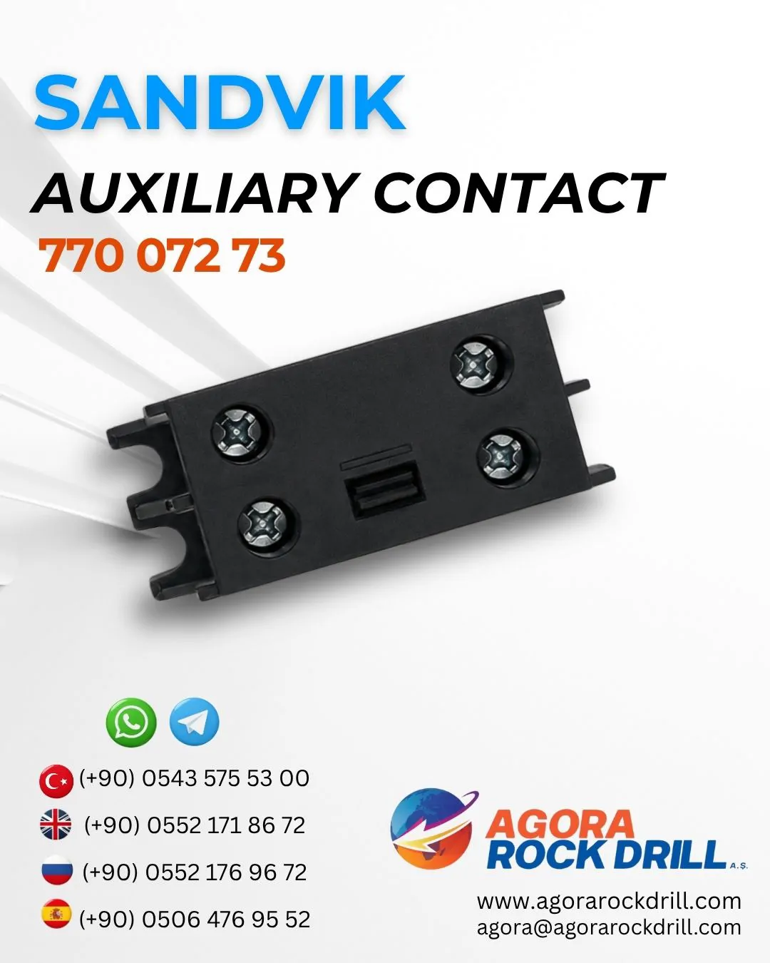 Sandvik - Auxiliary Contact - 770 072 73 - 77007273