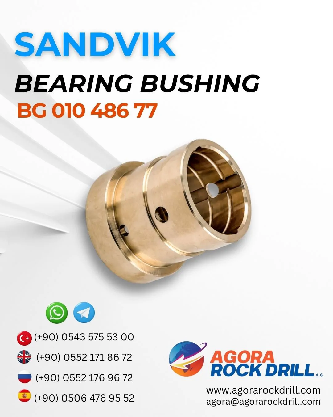 Sandvik - Bearing Bushing - BG 010 486 77 - BG01048677