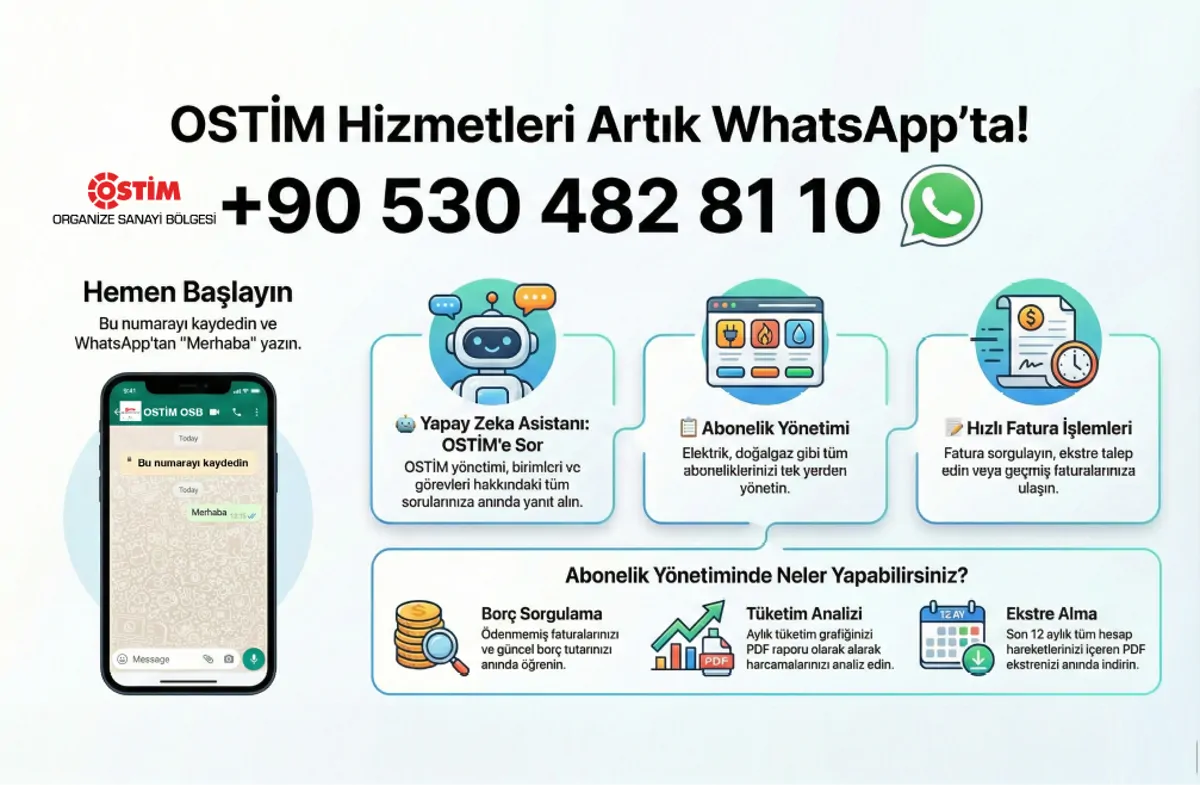 OSTİM Hizmetleri Artık WhatsApp’ta