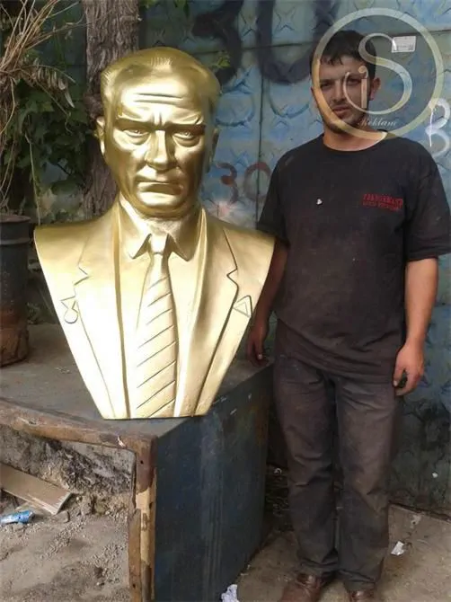 Aluminum Atatürk Bust