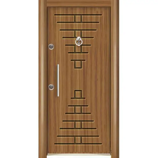 Africa Walnut Color Steel Door