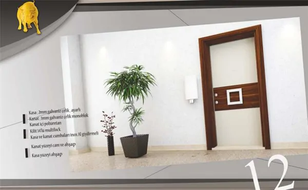 Ahşap Yüzeyli Çelik Kapı