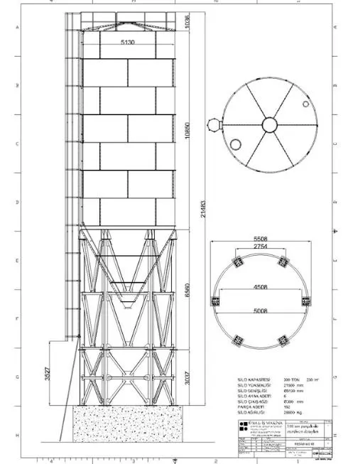 300-500 Ton Çimento Silosu