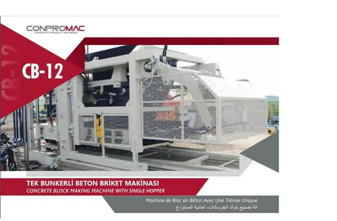 tek bunkerli beton briket makinası