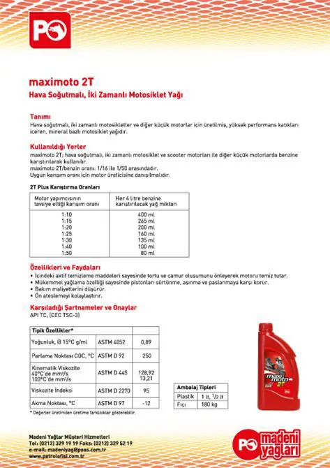Maximoto 2T Motorsiklet Yağı