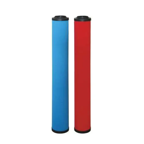 Flange-mounted compressed air filters.