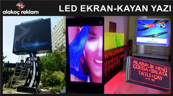 Led Ekran, Kayan Yazı