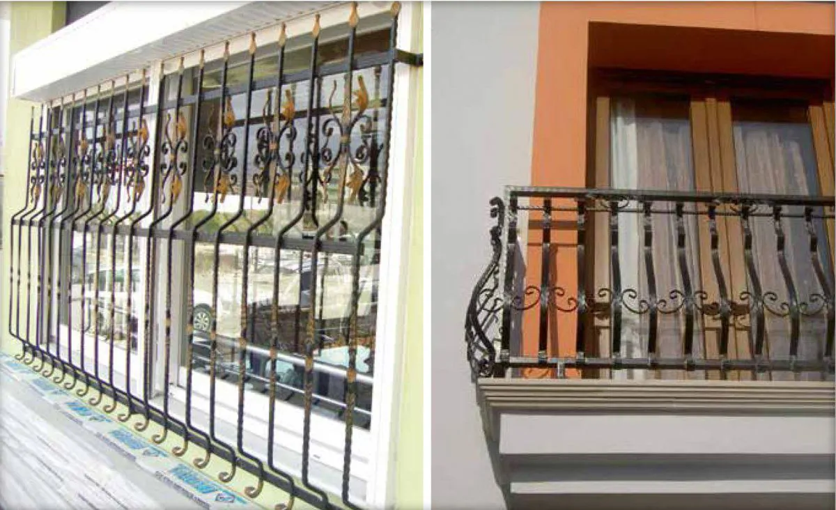 WROUGHT IRON BAY WINDOW
