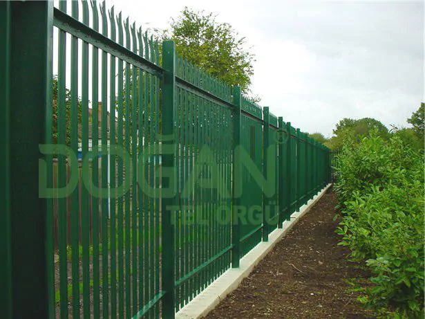 Steel Fence on Concrete Ground