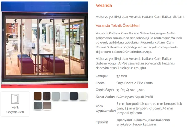 Winsa Cam Balkon