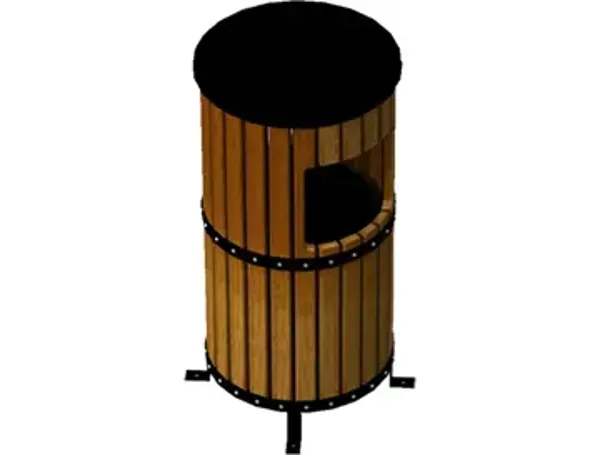 Ahşap Çöp Kovaları