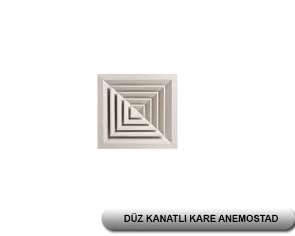 Düz Kanatlı Kare Tavan Anemostad