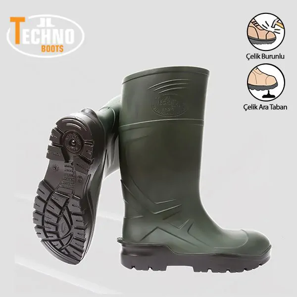 Techno Boots İş Çizmesi Çelik Burun + Ara Tabanlı