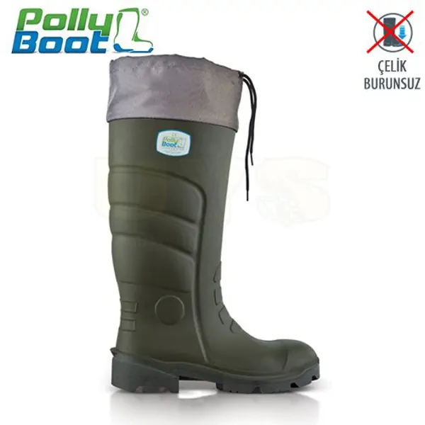 Polly Boot İş Çizmesi Galaxy 501B K Haki Çelik Burunsuz