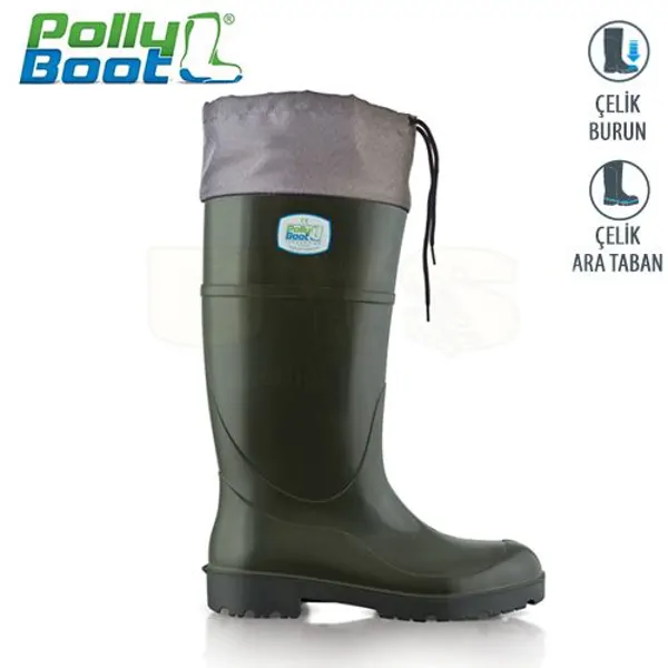 Polly Boot İş Çizmesi Boğazlı Çelik Burunlu Çelik Ara Tabanlı