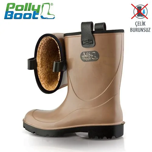 Polly Boot İş Çizmesi Glaxy 502 KHaki Çelik Burunlu