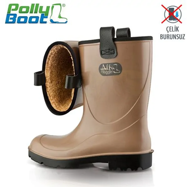 Polly Boot İş Çizmesi Glaxy 502 KHaki Çelik Burunlu