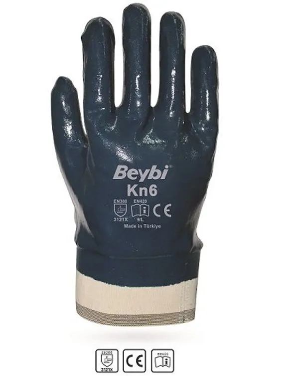 BEYBİ KN6 NİTRİL KAPLAMA PAMUK ELDİVENLER