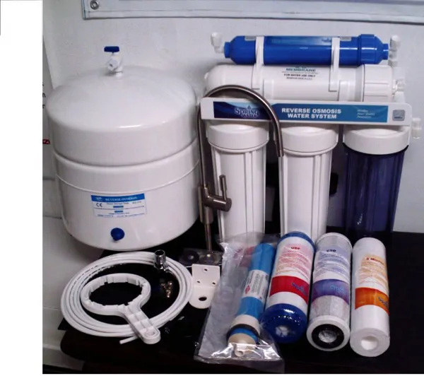 SPRİNG WATER TEZGAHALTI POMPASIZ TERS OSMOZ SİSTEMİ 100lt/gün (5 aşamalı)