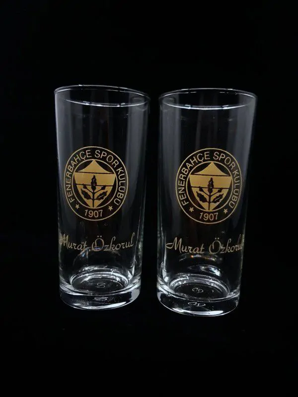 Altın renk baskılı Fenerbahçe rakı bardağı