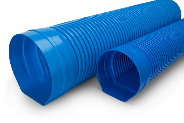 PVC Blue Perforated Tunnel Type Drainage Pipe and Fittings