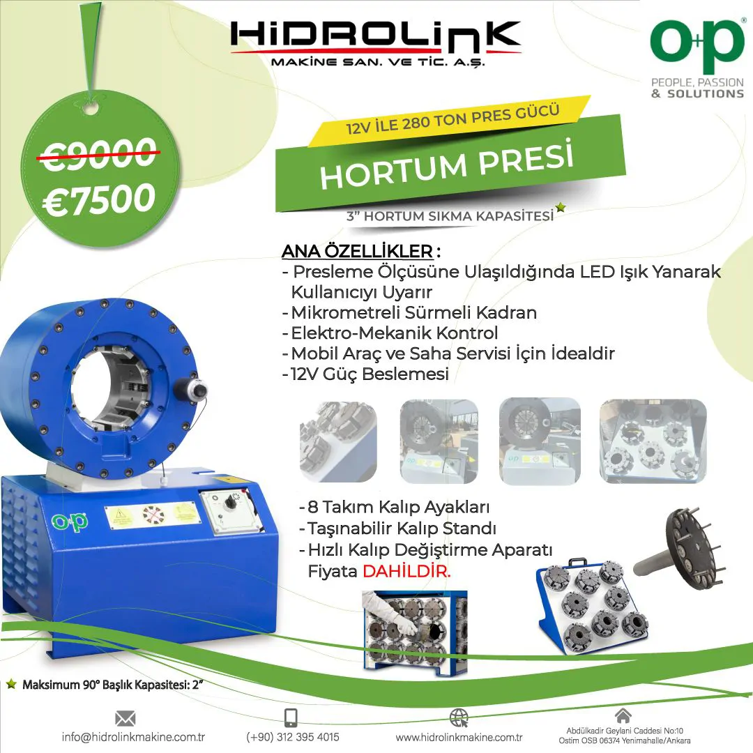 O+P SRL Hortum Presi