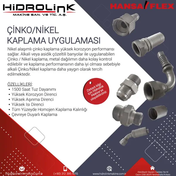 Hansa-Flex Çinko/Nikel Kaplama Uygulaması